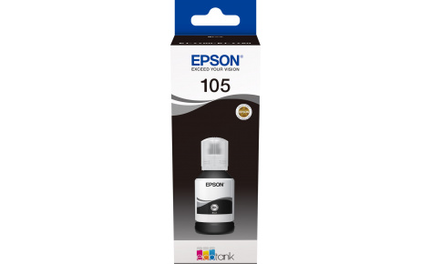 Контейнер с черными пигментными чернилами Epson C13T00Q140 105 EcoTank BK Ink Bottle (C13T00Q140) фото