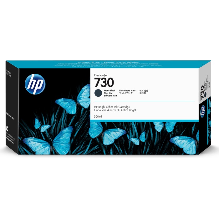 картинка Струйный картридж HP 730 для HP DesignJet, 300 мл, черный матовый (P2V71A) от магазина itmag.kz
