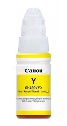 картинка Картридж INK GI-490 Y желтый для PIXMA G1400/PIXMA G2400/PIXMA G3400 от магазина itmag.kz