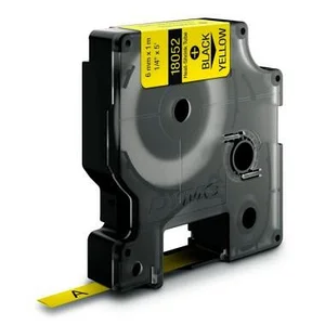 Картридж ленточный Фалкор FK-18052 для Dymo, 6мм*1,5м, Ø2,33 мм, жёлтый (FK-18052) фото
