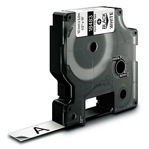 Картридж ленточный Фалкор FK-18483 типа D1 для Dymo, 12мм*5,5м, белый, полиэстр лента (FK-18483) фото