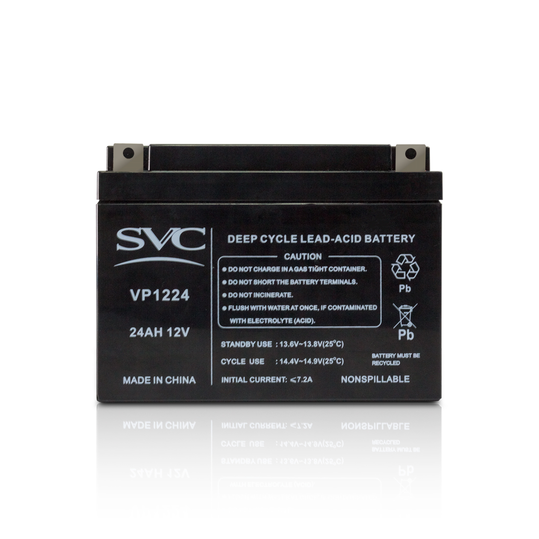 картинка Аккумуляторная батарея SVC VP1224 12В 24 Ач от магазина itmag.kz