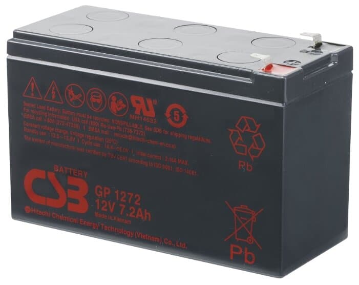 картинка Аккумулятор CyberPower 12V*7Ah (151х65х101мм, 2.3 кг.) GP7-12 от магазина itmag.kz