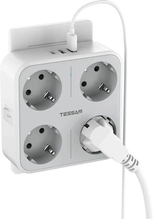 Сетевой фильтр Tessan TS-302-DE-C, Grey (TS-302-DE-C) фото