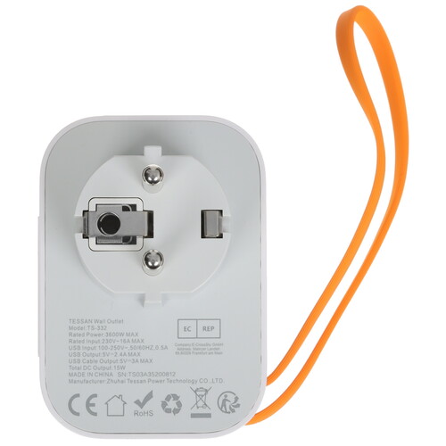 Сетевой фильтр + зарядка Tessan TS-332, grey (TS-332) фото
