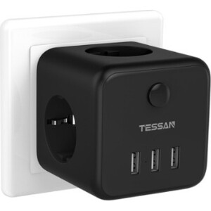 картинка Сетевой фильтр Tessan TS-301-DE черный от магазина itmag.kz
