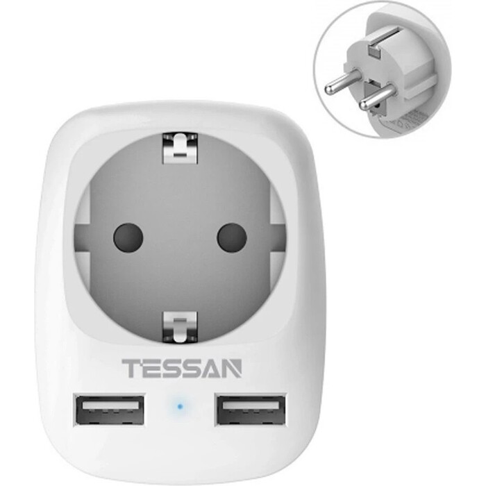 картинка Сетевой фильтр Tessan TS-611-DE серый от магазина itmag.kz