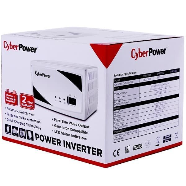 картинка Автоматический инвертор CyberPower SMP750EI, 12V, 750VA/375W, 15A, AVR 190-260V, 1*Schuko, White от магазина itmag.kz