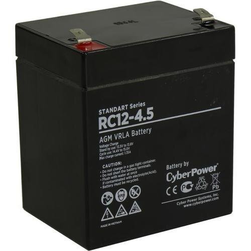 картинка Аккумуляторная батарея SS CyberPower RC 12-4.5 , 12В-4,5Ач RC 12-4.5 от магазина itmag.kz
