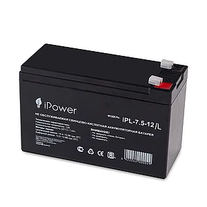 Аккумулятор для ИБП IPower IPL7.5-12, 7.5Ah/12V (IPL7.5-12/L) фото