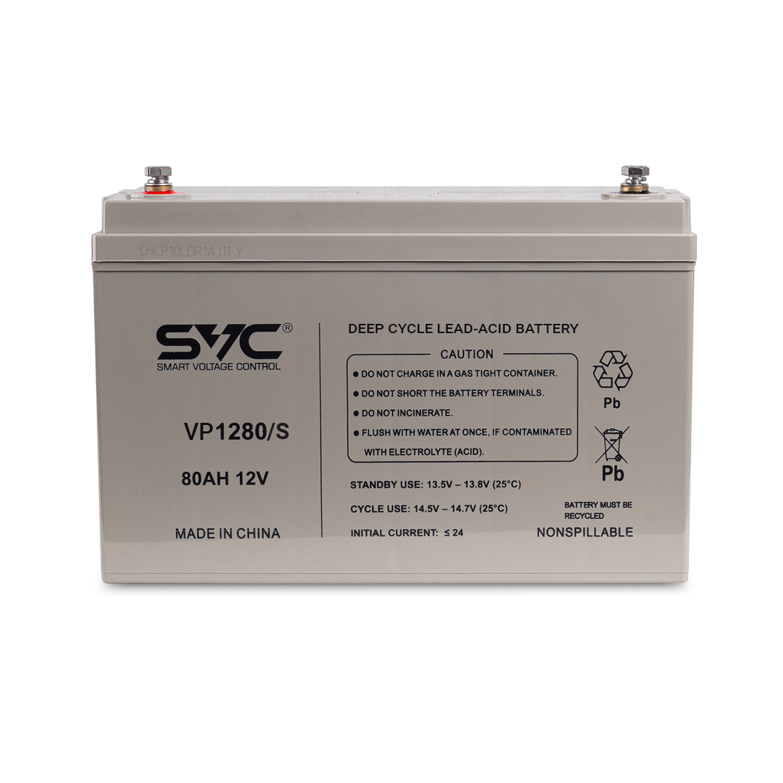 картинка Аккумуляторная батарея SVC VP1280/S 12В 80 Ач (329*170*224) от магазина itmag.kz