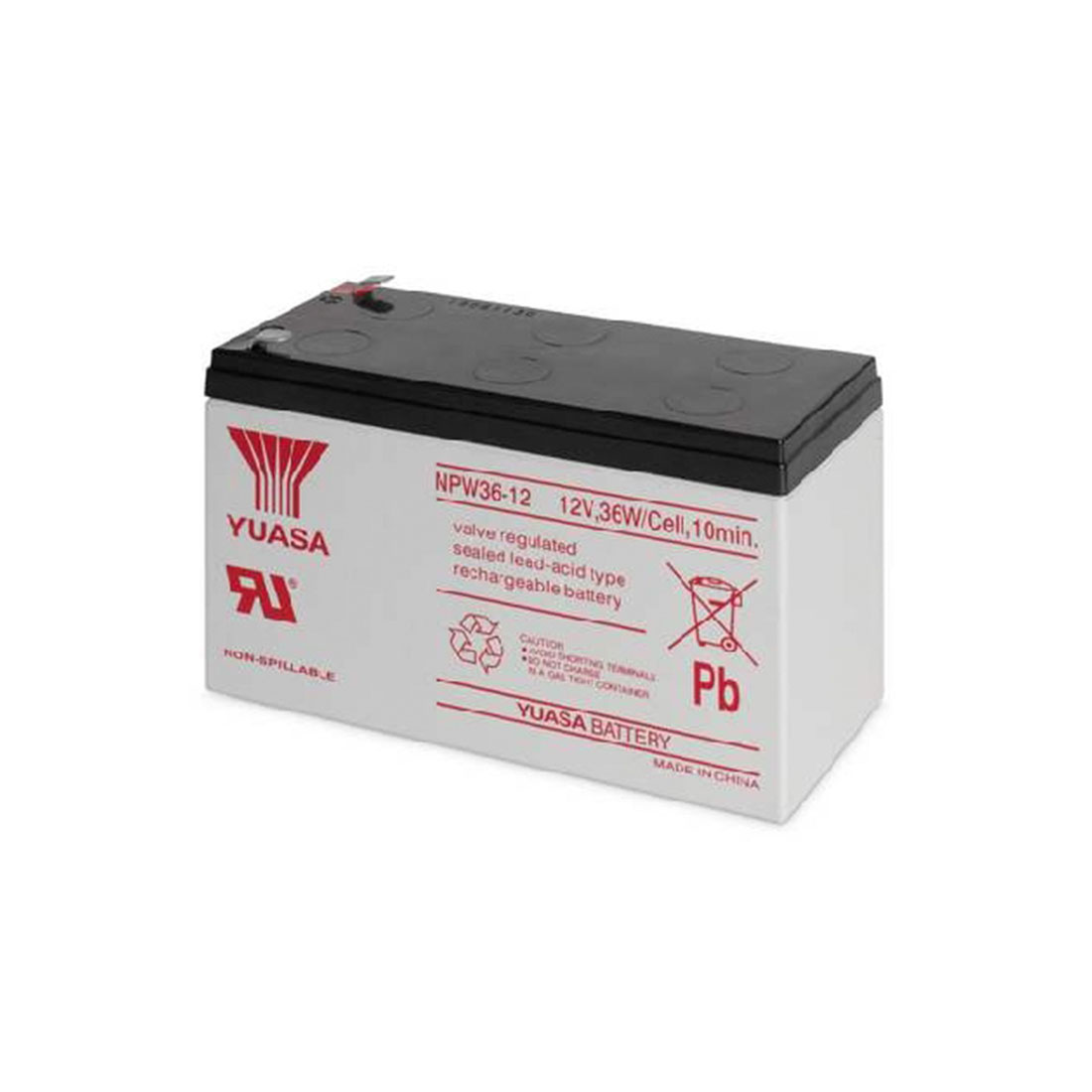 картинка Аккумуляторная батарея Yuasa NPW36-12 12В 7.5 Ач от магазина itmag.kz