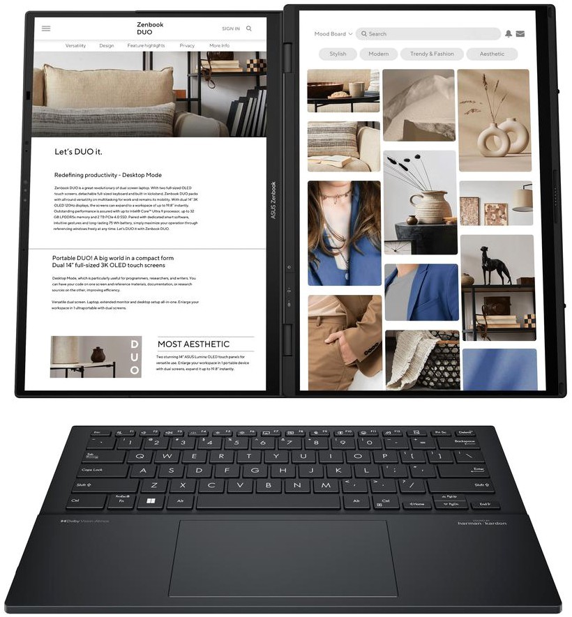 Ноутбук ASUS Zenbook Duo UX8406CA-QL453W 14" (90NB14X1-M00U00) фото