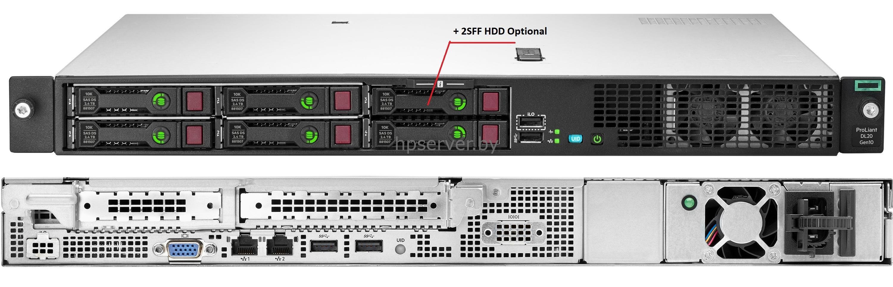 картинка Сервер HPE ProLiant DL20 Gen10 (P17080-B21) от магазина itmag.kz