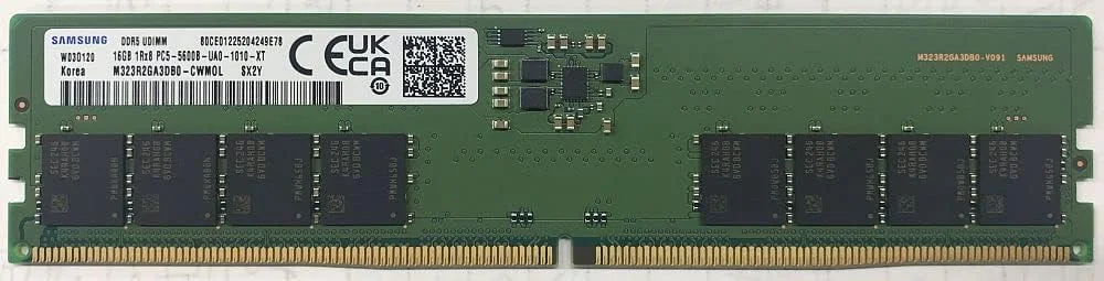 картинка Оперативная память 16GB DDR5 5600MHz Samsung UDIMM, 1.1V, SR M323R2GA3DB0-CWMOD от магазина itmag.kz