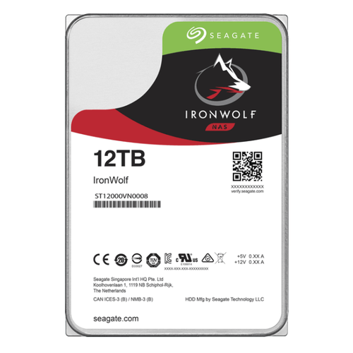 картинка Жесткий диск для NAS систем 12Tb HDD Seagate IronWolf SATA 6Gbit/s 3.5" 7200 rpm 256Mb (ST12000VN0008) от магазина itmag.kz
