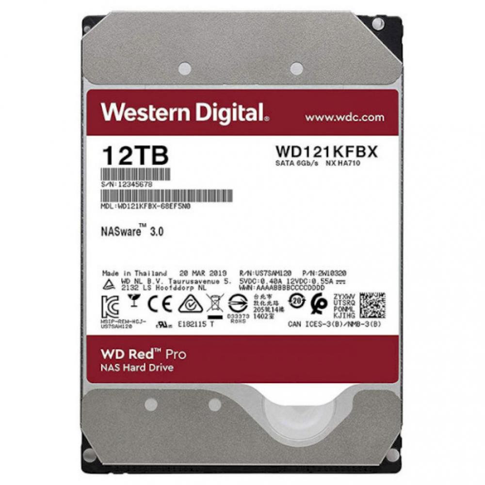картинка Жесткий диск для NAS систем HDD 12Tb Western Digital Red PRO SATA3 (WD121KFBX) от магазина itmag.kz