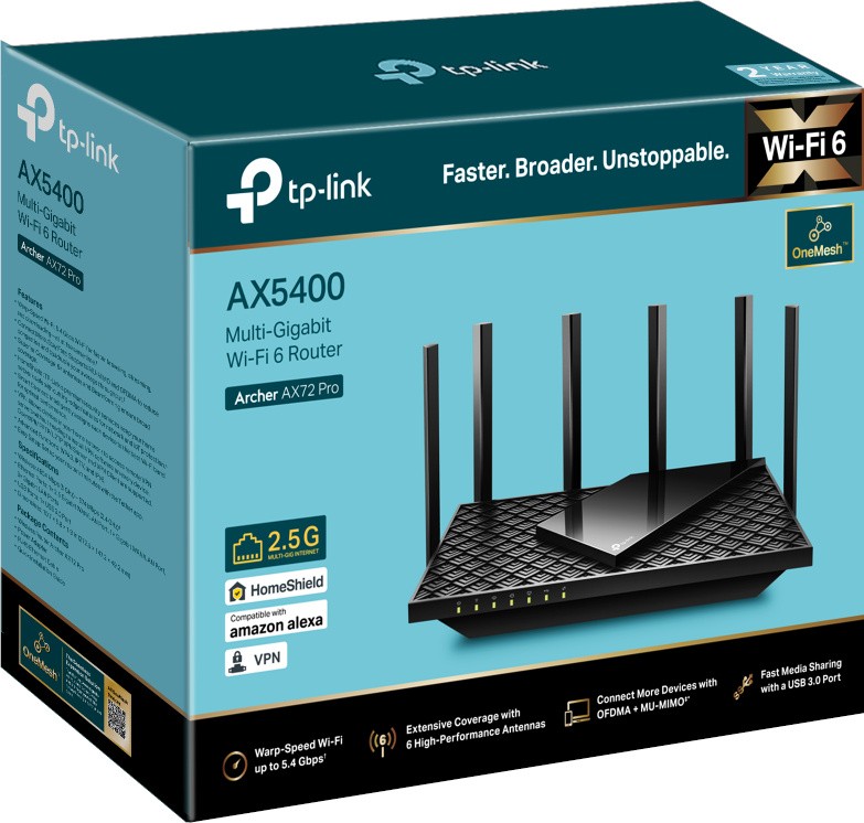Маршрутизатор беспроводной Tp-Link Archer AX72 Pro (Archer AX72 Pro) фото