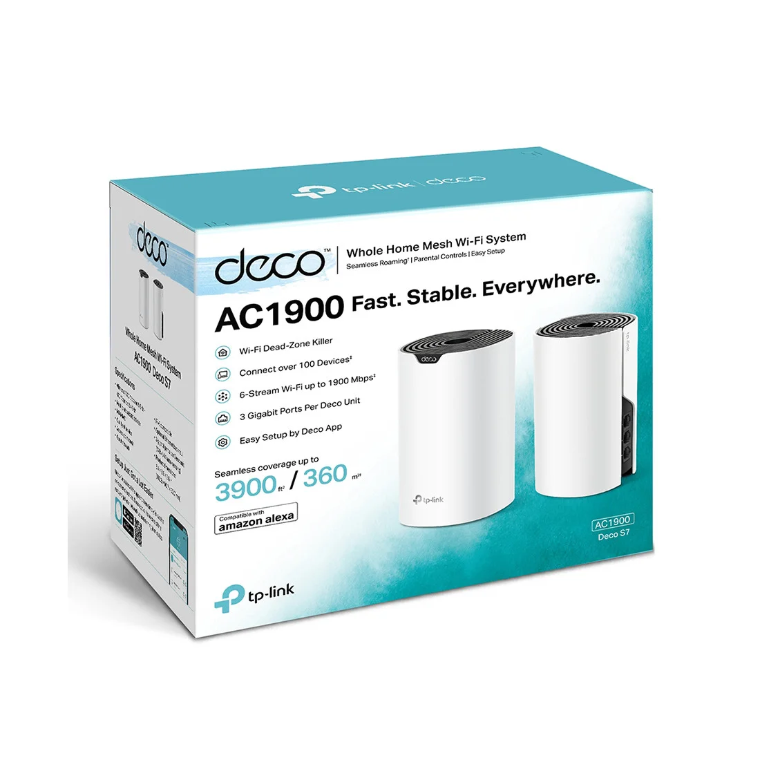 Домашняя Mesh Wi-Fi система GbE AC1900 Tp-Link Deco S7 (2 устройства) (Deco S7(2-Pack)(EU)) фото
