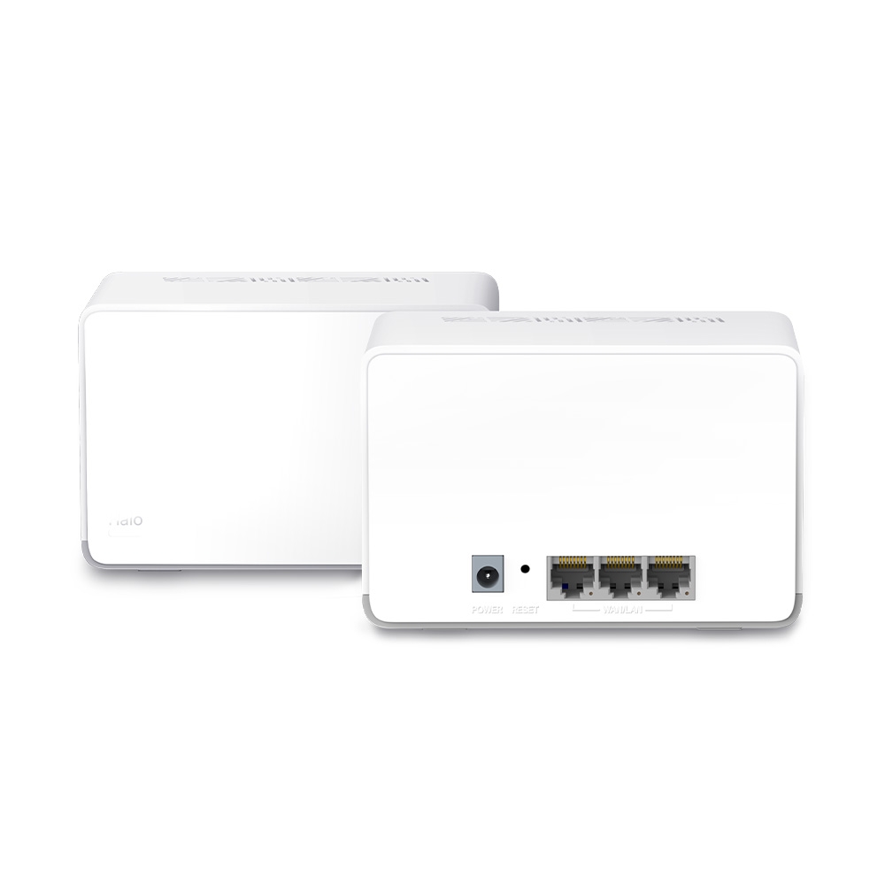картинка Домашняя Mesh Wi-Fi система GbE AX1800 Mercusys Halo H70X(2-pack) <Wi-Fi 6, бесшовный роуминг 802.11k/v/r, 1201Mbps 5Ghz + 574Mbps 2.4Ghz, 802.11ax/ac/n/a, 3 порта LAN/WAN GbE> от магазина itmag.kz