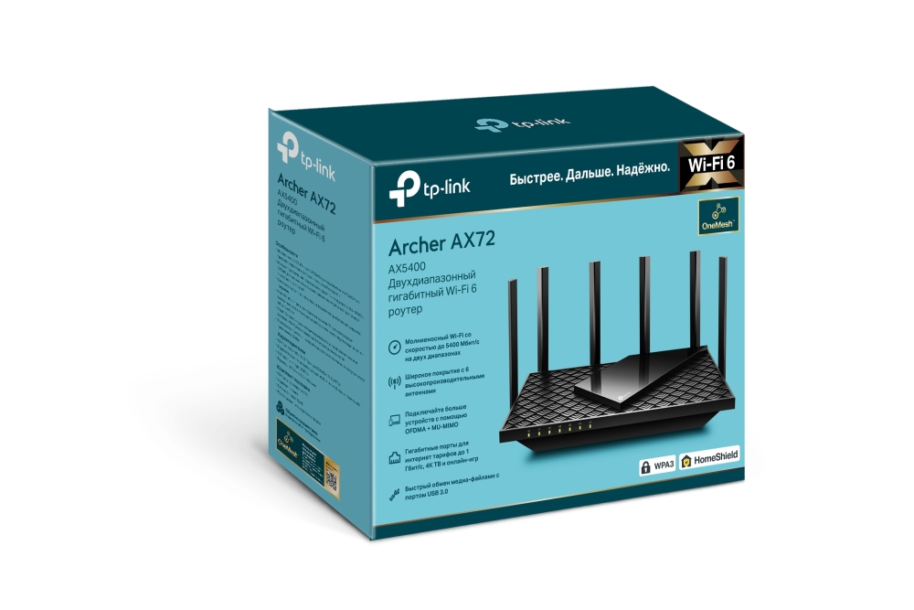 Маршрутизатор беспроводной Tp-Link Archer AX72  (Archer AX72) фото