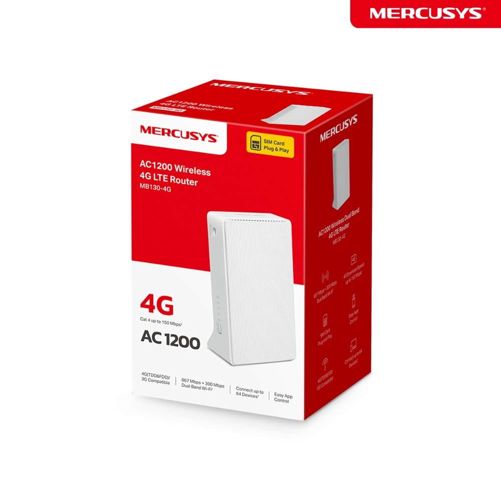 Беспроводной  маршрутизатор Mercusys MB130-4G (MB130-4G) фото
