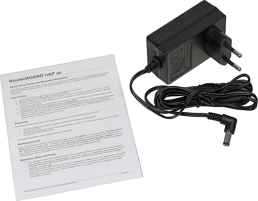Маршрутизатор MikroTik hAP ac (RB962UiGS-5HacT2HnT) фото