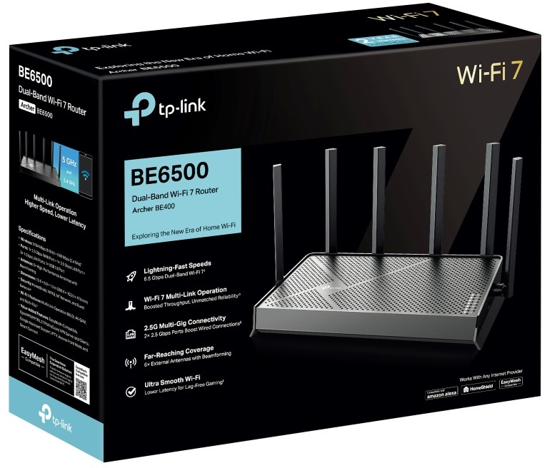 Маршрутизатор беспроводной TP-Link Archer BE6500 (Archer BE400(EU)) фото