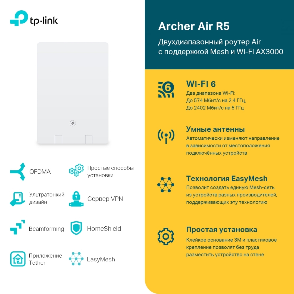 Маршрутизатор TP-Link Archer Air R5 (Archer Air R5) фото