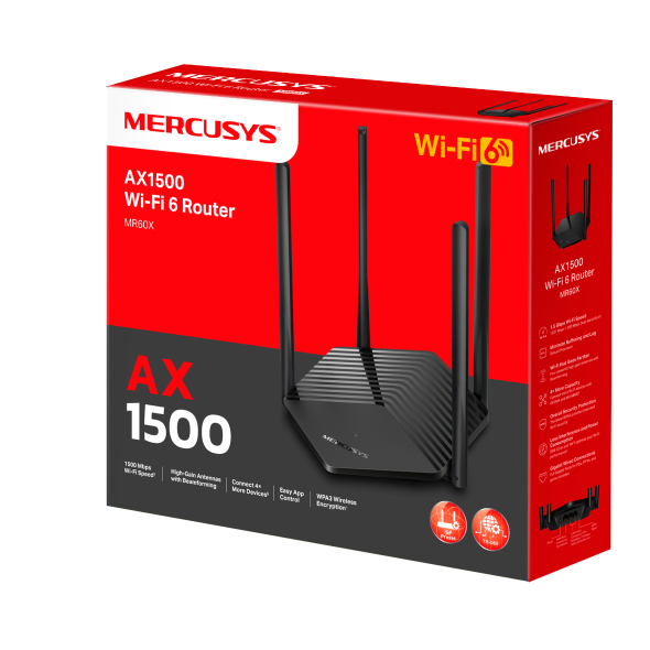 Беспроводной маршрутизатор Mercusys MR60X (MR60X(EU) V2.0) фото