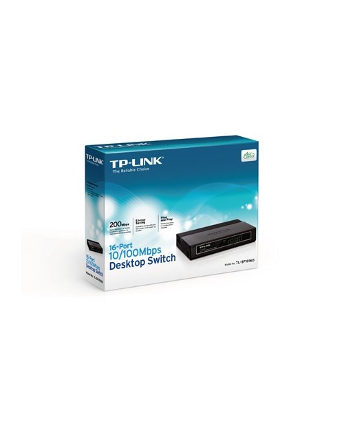 картинка TP-Link TL-SF1016D 16-портовый 10/100 Мбит/с настольный коммутатор от магазина itmag.kz