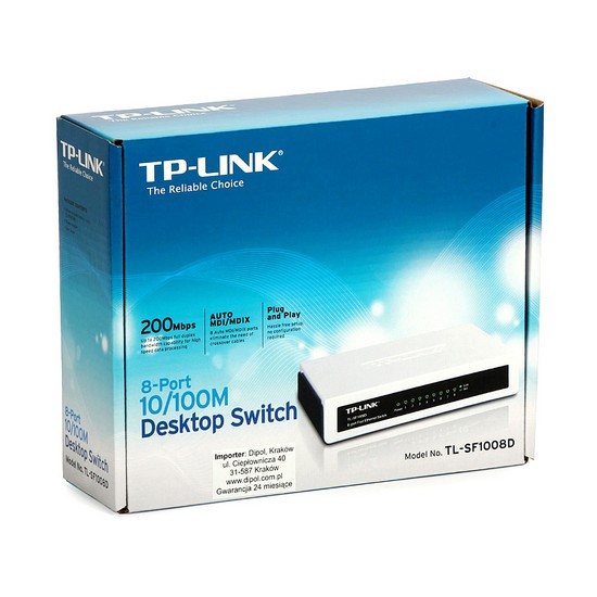 картинка Коммутатор TP-Link TL-SF1008D 8-портовый 10/100 Мбит/с настольный коммутатор от магазина itmag.kz