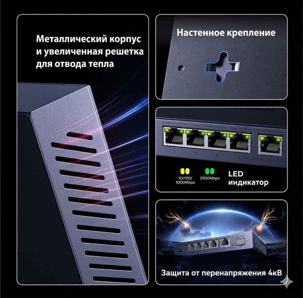 Коммутатор UGREEN CM753  (35048EU) фото