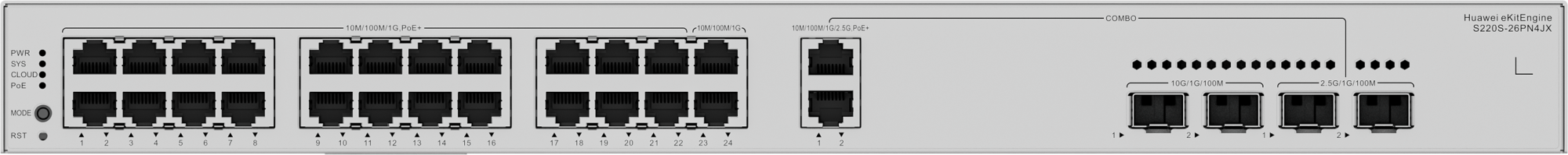 Коммутатор Huawei S220S-26PN4JX PoE  (98012521) фото