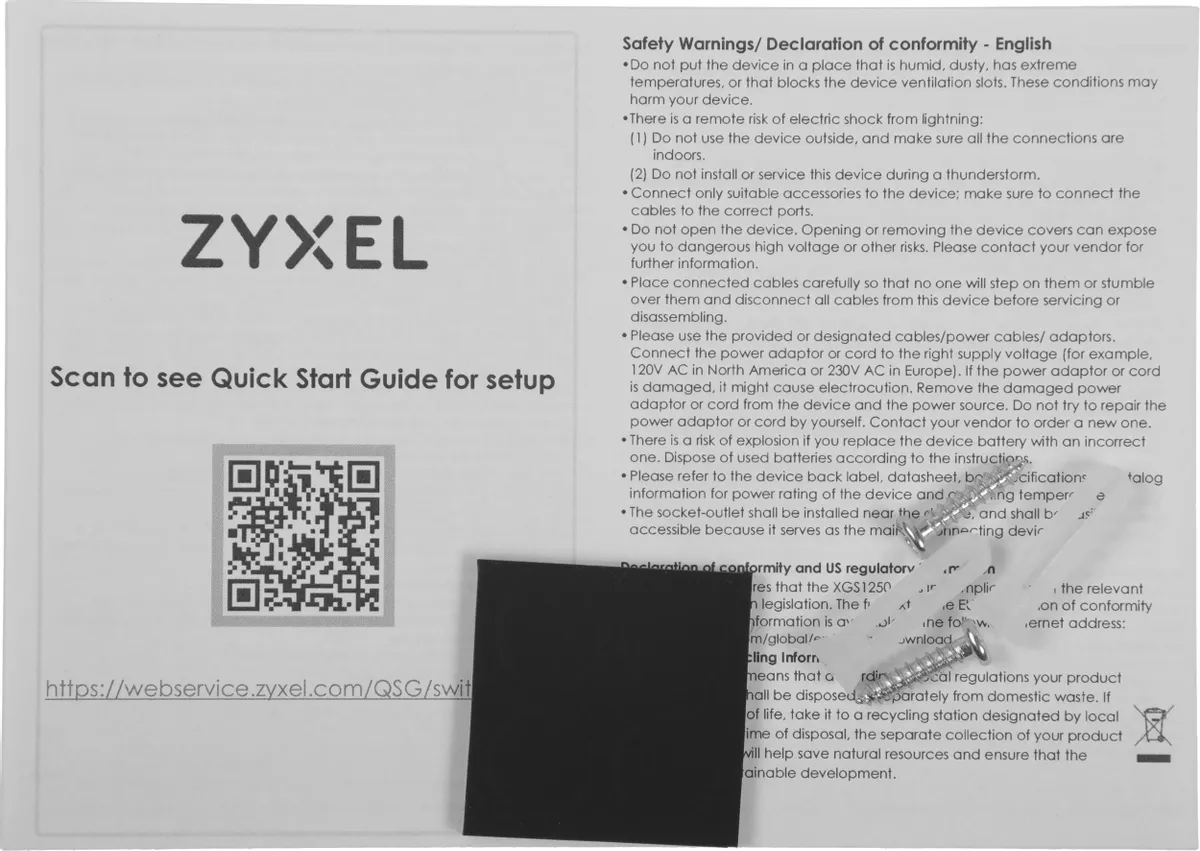 Коммутатор Zyxel XGS1250-12 (XGS1250-12-ZZ0102F) фото