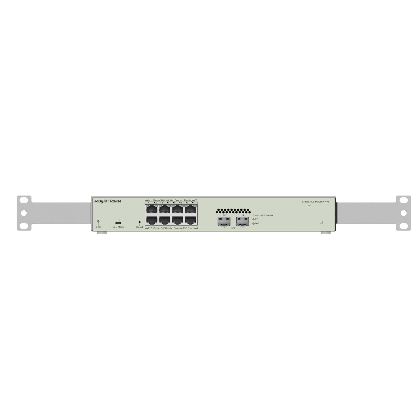 Коммутатор Ruijie Reyee RG-NBS3100-8GT2SFP-P-V2 (RG-NBS3100-8GT2SFP-P-V2) фото