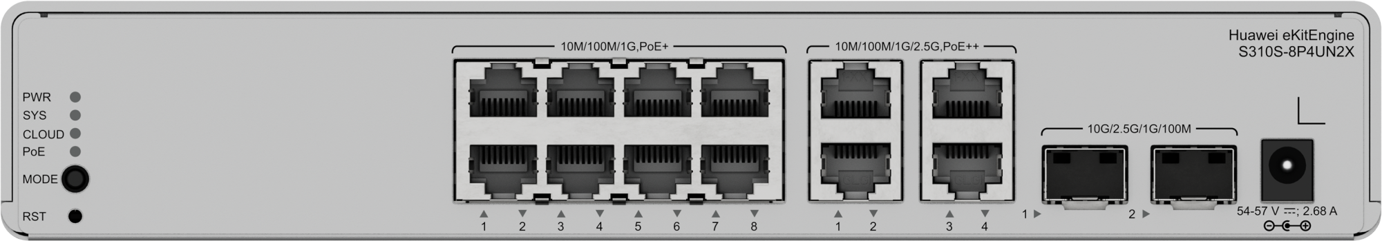 Коммутатор Huawei S310S-8P4UN2X PoE (98012849) фото