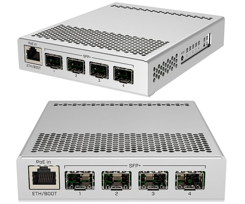 картинка Сетевой коммутатор MikroTik CRS305-1G-4S+IN Cloud Router Switch 4SFP+, 1xGbLAN, 512 Mb от магазина itmag.kz