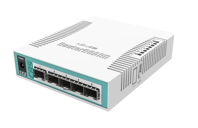 картинка Сетевой коммутатор MikroTik CRS106-1C-5S Cloud Router Switch 5SFP, 1Combo 1000BASE-T/SFP от магазина itmag.kz