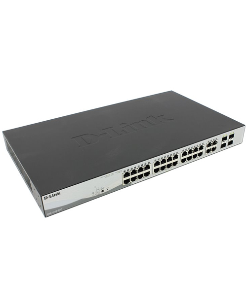 картинка D-Link DGS-1210-28P/F1A WebSmart коммутатор  24 порта 10/100/1000 с PoE + 4SFP от магазина itmag.kz