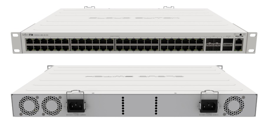 картинка Сетевой коммутатор MikroTik CRS354-48G-4S+2Q+RM Cloud Router Switch, 48x10/100/1000, 4x10G SFP+ от магазина itmag.kz