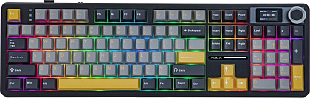 Клавиатура AULA F108 Pro Gray, Reaper switch (F108 Pro Gray+Yellow) фото анонса каталога