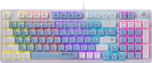 Клавиатура Defender Hawk GK-418, White-Blue, USB (45422) фото