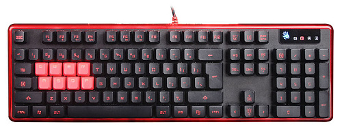 Клавиатура A4Tech Bloody B2278, Black-Red, Multimedia,Gaming,Red-Backlight USB (B2278 (BLACK+RED)) фото