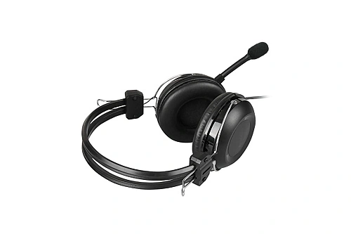 Гарнитура A4Tech HU-35, 2m, USB, Black (HU-35/BLACK) фото