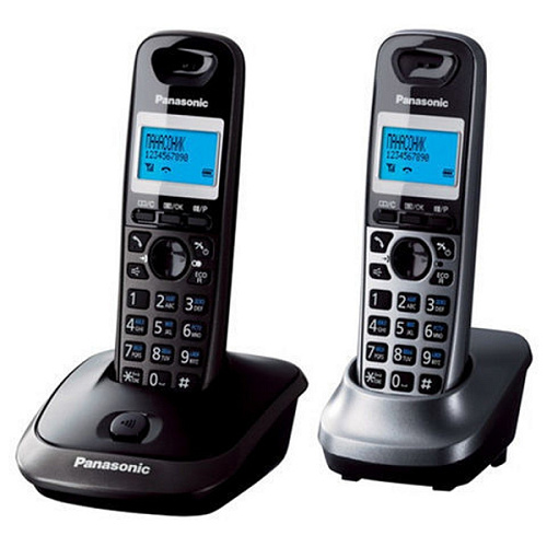 Радиотелефон PANASONIC KX-TG2512RU2 темно-серый  (KX-TG2512RU2) фото