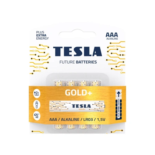 Батарейки TESLA BATTERIES GOLD+ AAA 4 PCS (GOLD+ AAA 4 PCS) фото