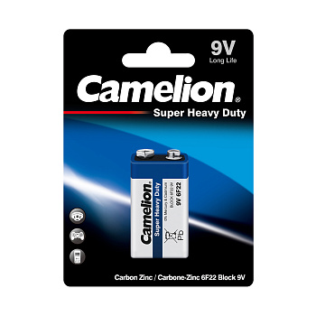 Батарейка CAMELION Super Heavy Duty 6F22-BP1B (6F22-BP1B) фото анонса каталога