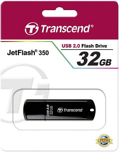 USB Флеш 32GB 2.0 Transcend TS32GJF350 черный (TS32GJF350) фото