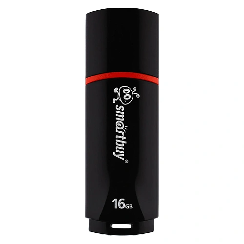 USB-накопитель, SmartBuy, Crown, SB16GBCRW-K, 16GB, USB 2.0, Черный (SB16GBCRW-K) фото